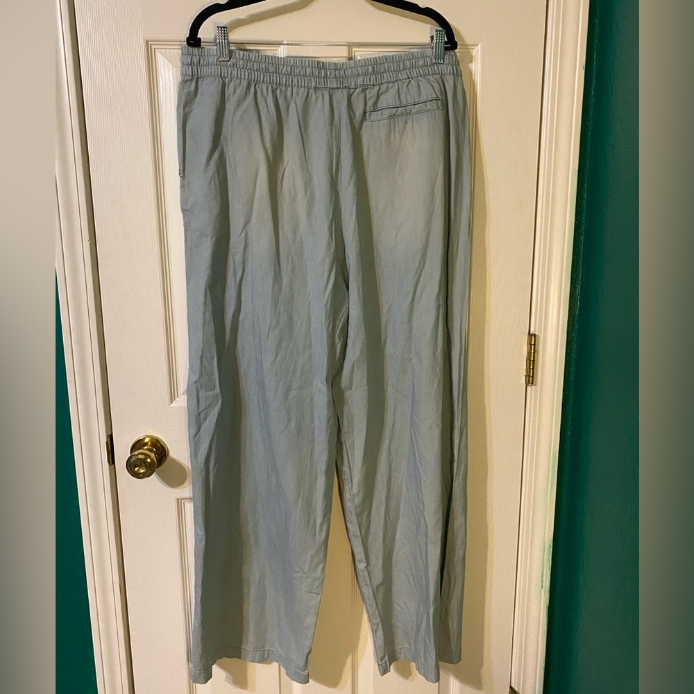 Garnet Hill Women's Light Blue Wide Leg‎ Pants - Picture 6 of 8